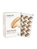 HAWLIK Vitalpilze Bio Shiitake Extrakt+Pulver - 60 Kapseln im Blister - Mit Vitamin C - Extrakt & Pulver - Natürlicher Anbau - Vegan