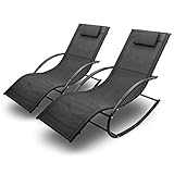 BITUXX Sonnenliege Gartenliege Relaxliege Schaukelliege Liegestuhl Schaukelstuhl...