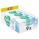 Pampers Harmonie Aqua Feuchttücher 9 Packungen mit jeweils 48 Feuchttüchern,...