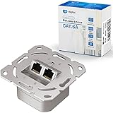 hb-digital 1x CAT6a Netzwerkdose mit 2X RJ45 Port Unterputz OHNE GEHÄUSE...