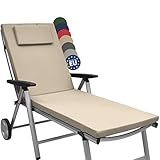 Beautissu Loft RL Auflage für Gartenliege 200x60x5 cm Liegenauflage Polster...