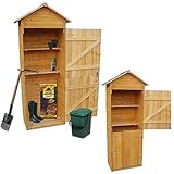 Melko XXL Gerätehaus Geräteschuppen Gartenschrank mit Spitzdach, aus Holz, 79...