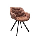 Invicta Interior Retro Stuhl gepolstert The DUTCH Comfort antik braun cognac...