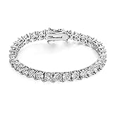 Michooyel Tennisarmband Silber und Gold für Damen Herren 925 Armband Zirkonia...