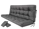 PillowPrim Graphit Sitzauflage für Hollywoodschaukel, Gartenschaukelkissen 180...