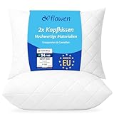 Flowen Kopfkissen 40x80 cm Kissen für Bett 40 x 80 2er Set Bettkissen...