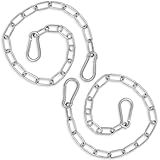 JJUNW 2 Stück Edelstahl Ketten mit Karabiner, 0.5m Kette Edelstahl Stahlkette,...