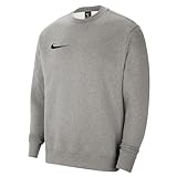 Nike Mens Team Club 20 Crewneck Sweatshirt, Dark Grey Heather/Black, M