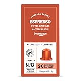 by Amazon Espresso-Kaffeekapseln aus Aluminium, kompatibel mit Nespresso, leicht...