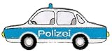 Polizeiwagen Auto Gestickt Aufnäher zum aufbügeln Bügelbild Aufbügler...