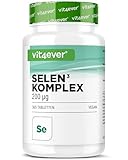 Selen 3-fach Komplex - 365 Tabletten mit je 200 µg - Premium: Natriumselenit,...