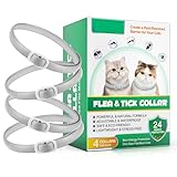 Zecken-Flohband Katze, Flohhalsband für Katzen, 4 Stück gegen Larven und Eier,...