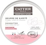 Cattier Sheabutter für Haut und Haar 100 Prozent biologisch, Naturkosmetik, 100...