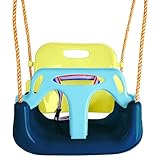 KRUMAD Kinderschaukel Indoor & Outdoor, 3-in-1 Baby Schaukel, Verstellbare Seile...