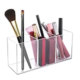 Acrylic Pinselhalter, 3 Fächern Make Up Organizer, Klarer Schminktisch...