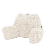 Icon Teddybär Rückenlehne Lesekissen, Creme, Lesekissen Flauschig mit Sitzsack...