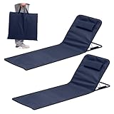 2 Stück Strandliege Klappbar Leicht,Tragbare Liege Strand,Strandmatte mit...