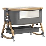 YAZOCO Beistellbett 3 in1 Babybetten Tragbar Babybett mit atmungsaktivem Netz...