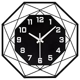 VINILITE Große Wanduhr im Vintage-Stil Ohne Tickgeräusche - Lautlos Dekor Mit...