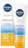 NIVEA SUN UV Gesicht Mattierender Sonnenschutz LSF 30 (50 ml), nicht fettende...