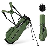 COSTWAY Golf Standtasche, Golf Bag mit 8 er Unterteilung & Regenhaube, leichte...