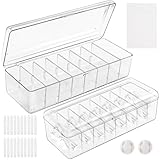 Arvok 2 Stück Kabel Aufbewahrungsbox mit Deckel, Kabel Organizer Box mit 8...