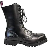 Alpha Rangers 10-loch Boot Ranger Festival Army Gothic Leder Springerstiefel...