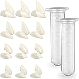 12 Paar Vampir Zähne Kostüm 4 Größe Fangs Gefälschte Zähne mit 2 Pellets...