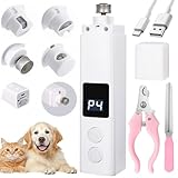 BUOAZR Krallenschleifer für Hunde 4-Gang mit LED-Licht, Elektrischer...