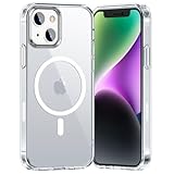 Natiiozie Magnetisch Hülle Kompatibel mit iPhone 13/iPhone 14, Transparent...