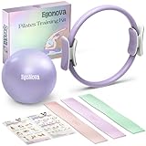 EgoNova Pilates Ring Set: 35cm Magic Circle mit doppelten gepolsterten Griffen,...