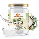 NaturaleBio Bio Kokosöl 500ml Nativ. Kaltgepresst und Rein. Kokosöl bio...