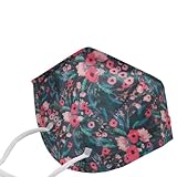 TubeRoo FFP2 Maske Bunt mit Muster Motiv Blumen 5 Stück M7 farbig Farbton...