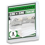 Fanchu Sofabezug Abdeckung, Transparent Sofa-Staubschutz, Kunststoff Sofa...