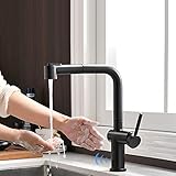 TIMACO Infrarot Sensor Schwarz Wasserhahn Küche Mit Ausziehbare Brause...