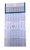 4 Monats Wandkalender 2025 mit Datumschieber in Rot, inkl. Ferienübersichten...