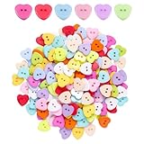 100 Stück Liebesknöpfe, Doppelloch-Nähknöpfe, Strickjacken-Babyknöpfe,...