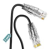 Ercielook Cat6a Patchkabel 0.15m (5 Stück), Cat6a Lan Kabel, 10Gbps 550Mhz...