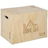 HOMCOM Plyo Box, Sprungbox aus Holz, Plyometric Plattform mit Griff,...