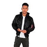 ALPHA INDUSTRIES Herren MA-1 ZH Back Print Bomberjacke, Black/Reflective, XL