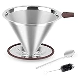 Sandiyago Wiederverwendbare Kaffeefilter aus Edelstahl, Papierloser Pour Over...