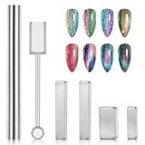 Ptwola 6 Stück Nail Art Werkzeug Magnetstift, Magnet Katzenaugen Nägel Magnet...