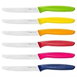 OPOLIA Bunte Frühstücksmesser 6 Stück,Hochwertiges Edelstahl Tafelmesser Mit...