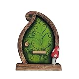 SETOFI Feentür Wichteltür, Holz-Feentüren, Elfen-Türen, Miniatur-Holztüren...