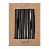 pajoma® Stabkerzen Schwarz-Matt 10 Stück - Höhe 25 cm ø 2,2 cm | Brenndauer...