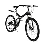 26 Zoll Mountainbike, 21-Gang Klappfahrrad Mountainbike Erwachsenen Fahrrad...