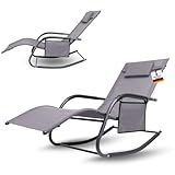 ALBATROS Premium Gartenliege C-Form | belastbar bis 160Kg | Schwungliege...