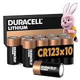 DURACELL CR123 (10 Stück) CR 123 High Power Lithium Batterie 3V (CR123A /...