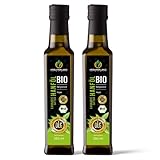 Kräuterland Bio Hanföl - Hanfsamenöl 500ml (2x250ml) 100% rein kaltgepresst -...