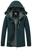 DCmount Winterjacke Damen Winddicht Skijacke Damen warm Fleecejacke wasserdicht...
